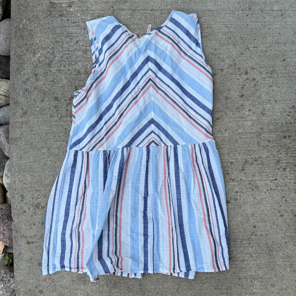 Lime n Chili Top Babydoll Sleeveless Striped Women Blue White - Picture 5 of 5